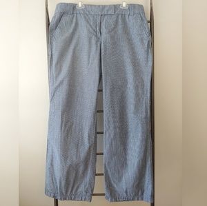 J Crew City Fit Chambray Pinstripe Pants